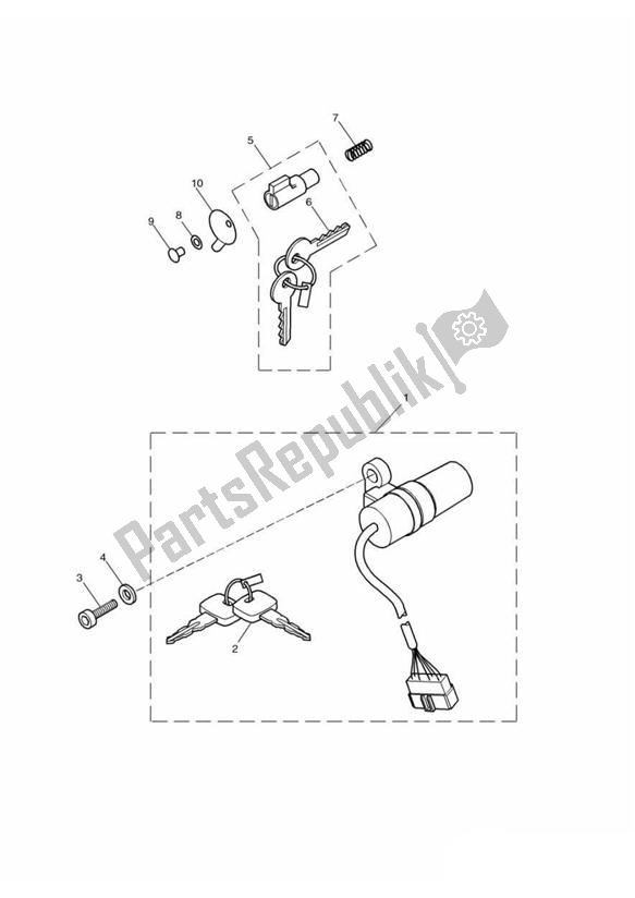 Wszystkie części do Ignition Switch/steering Lock Triumph America Carburettor 790 2002 - 2007